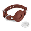 Engraved Leather Cat Collar with AirTag Holder